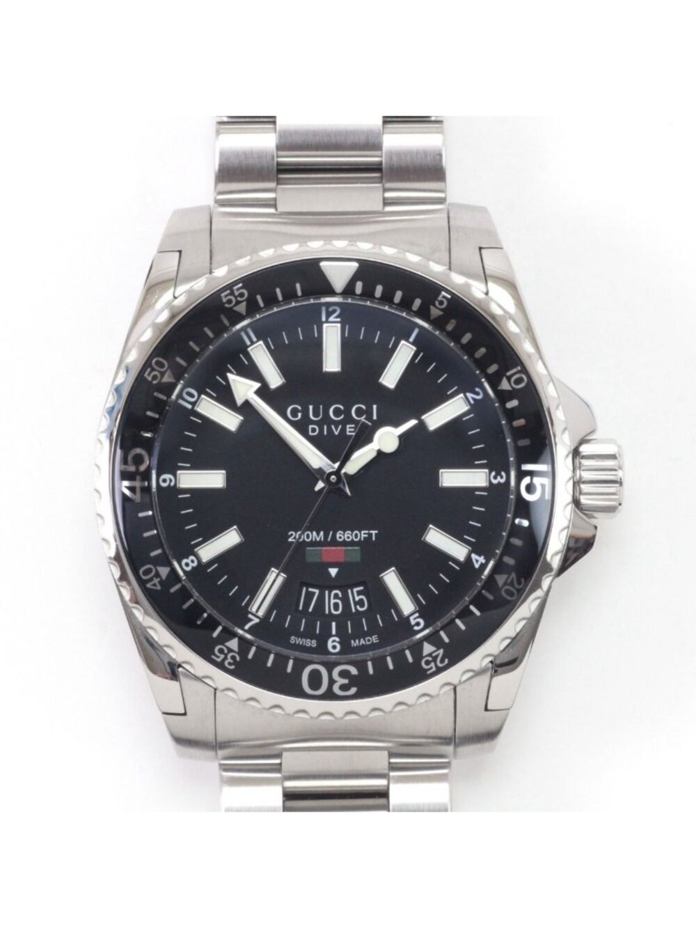 Gucci Watch Quartz Stainless Steel Black 136.3